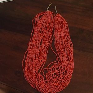 Red bead necklace